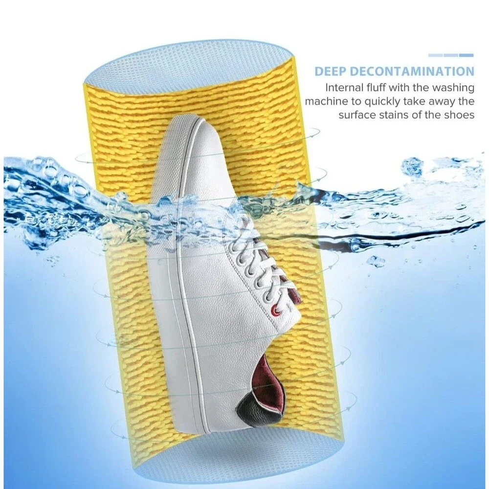 Shoes Laundry Bag Keep Shoes Clean Shoe Wash Bag  Washing Machine 2 Packs Yellow